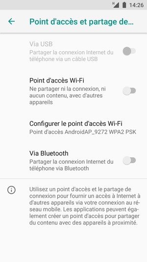 Sélectionnez Configurer le point d'accès Wi-Fi 