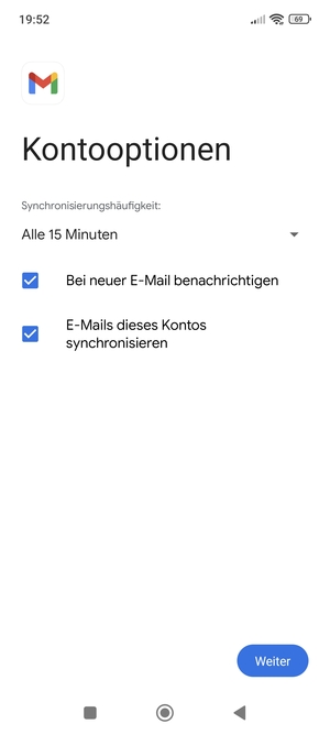 Wählen Sie Weiter