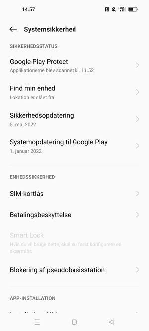Vælg SIM-kortlås