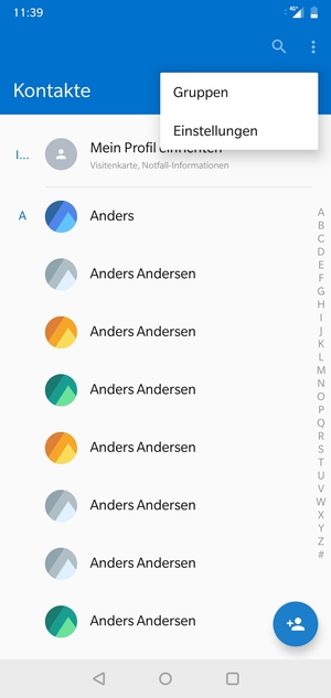 Wählen Sie Einstellungen