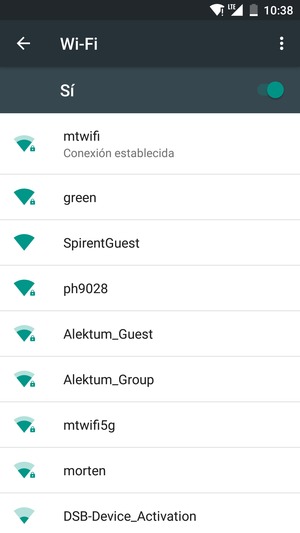 Ahora está conectado a la red Wi-Fi