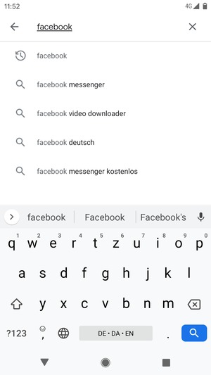 Geben Sie den Namen der App ein und wählen Sie Suchen