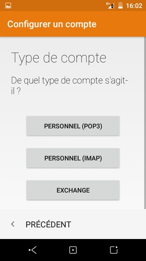 Sélectionnez EXCHANGE