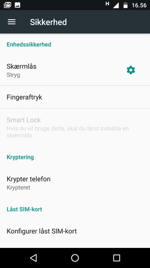 Vælg Konfigurer låst SIM-kort