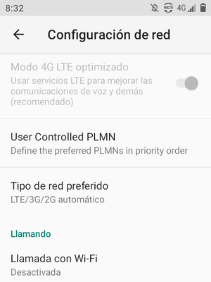 Seleccione Tipo de red preferido