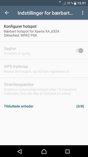 Vælg Konfigurer hotspot