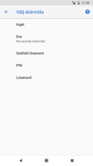 Välj Grafiskt lösenord