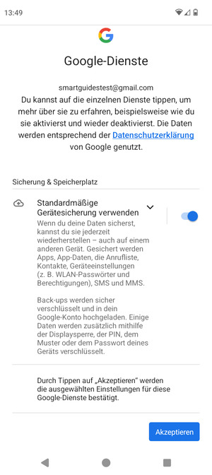 Wählen Sie Akzeptieren