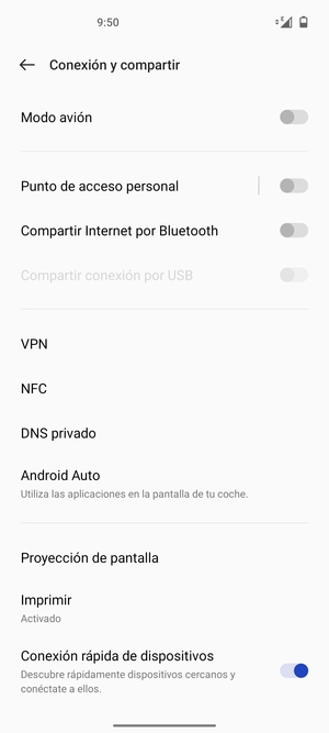Seleccione Punto de acceso personal