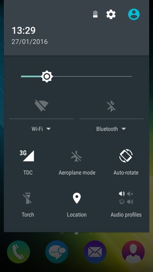 Adjust brightness to the required level