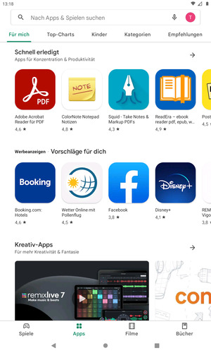 Wählen Sie die Suchleiste