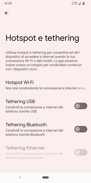 Seleziona Hotspot Wi-Fi