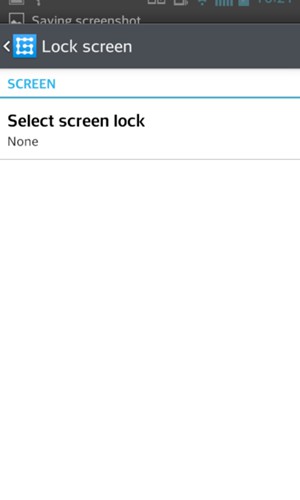 Select Select screen lock