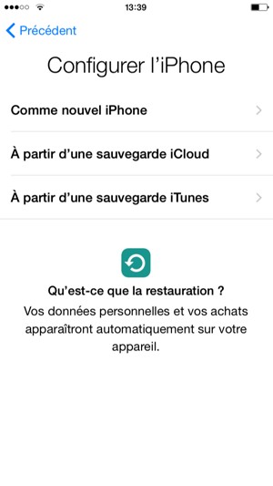 Repassez par l'assistant de configuration comme vous l'avez fait lorsque votre téléphone était neuf.