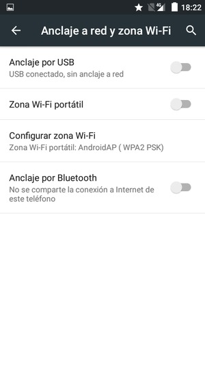Seleccione Configurar zona Wi-Fi