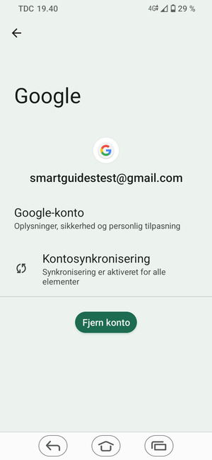 Vælg Kontosynkronisering