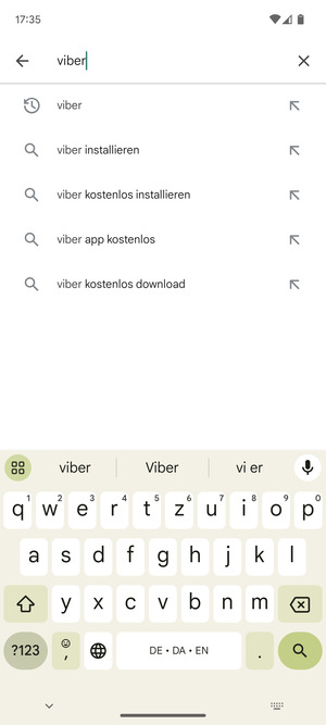 Geben Sie den Namen der App ein und wählen Sie Suchen