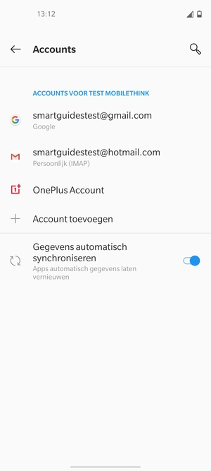 Selecteer uw Google-account
