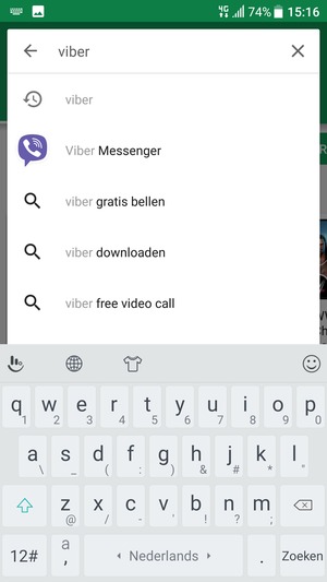 Voer de app-naam in en selecteer Zoeken