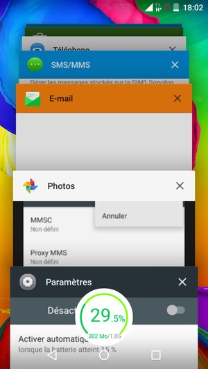 Faites glisser les applis vers la droite pour les fermer