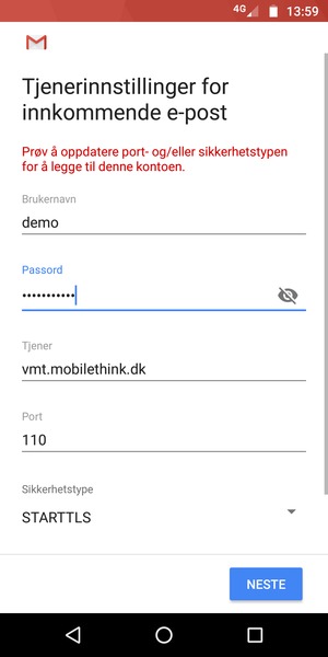 Velg Sikkerhetstype
