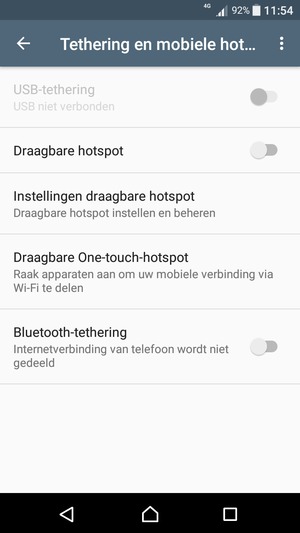 Selecteer Instellingen draagbare hotspot