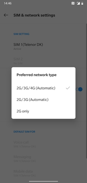 Select your preferred option