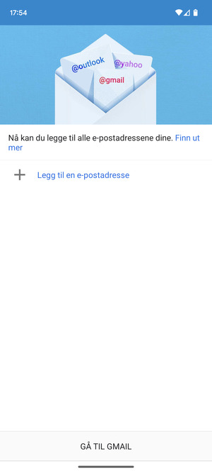 Velg Legg til en e-postadresse