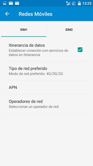 Activar o desactivar Itinerancia de datos