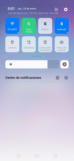 Deslice hacia abajo el menú superior de nuevo
