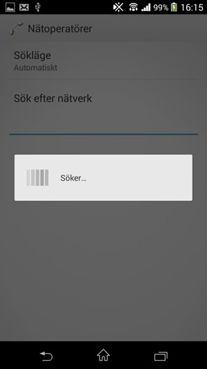 Vänta på att sökningen avslutas