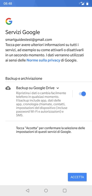 Seleziona ACCETTA