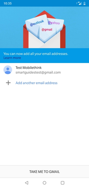 Select TAKE ME TO GMAIL