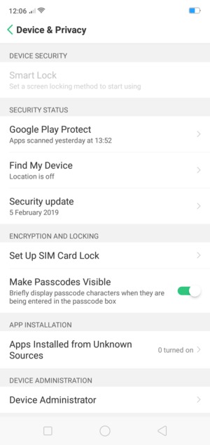 Select Set Up SIM Card Lock