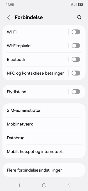 Vælg Mobilnetværk