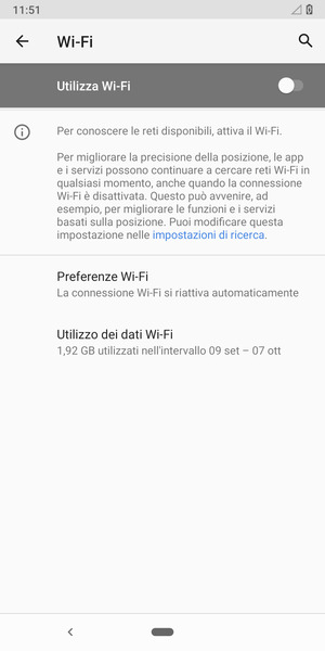 Attiva Utilizza Wi-Fi