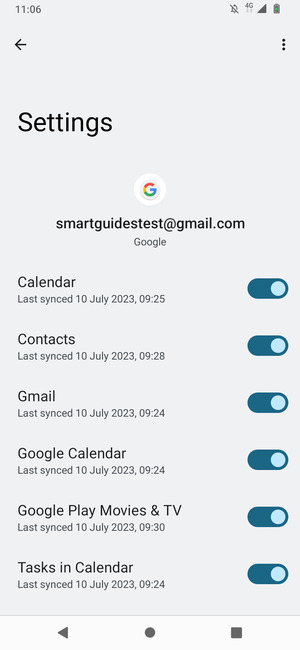 Make sure Contacts is selected