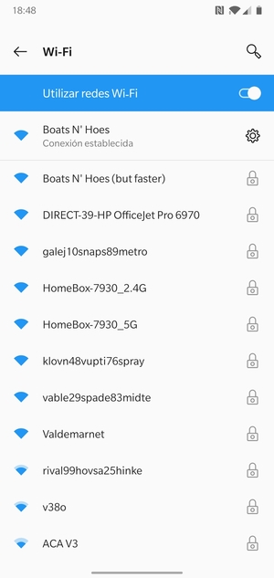 Ahora está conectado a la red Wi-Fi