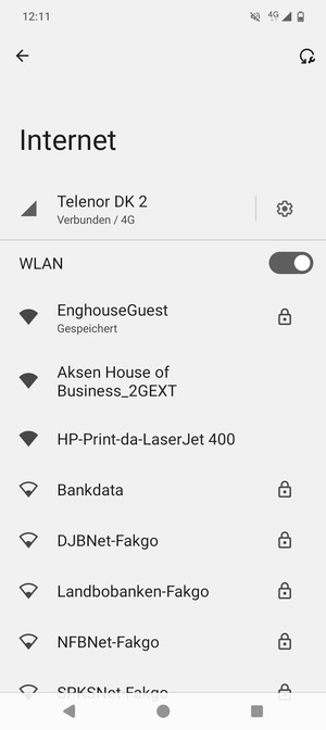 Wählen Sie das Wireless-Netzwerk, zu dem Sie eine Verbindung herstellen möchten