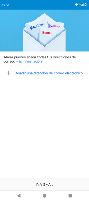 Seleccione Añadir una dirección de correo electrónico