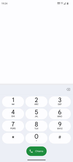 Premi e tieni premuto il numero 1