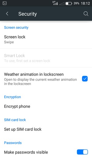 Select Set up SIM card lock