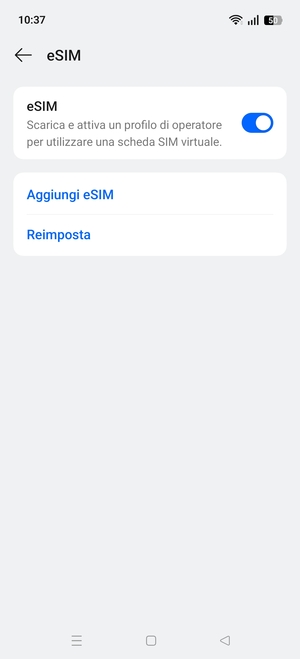 Seleziona Aggiungi eSIM