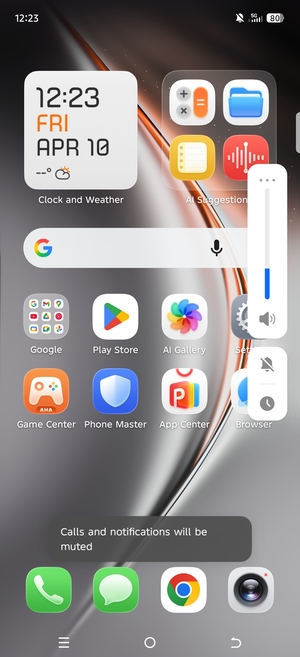 Select Mute to change to sound mode again