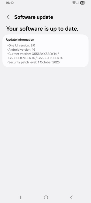 If your phone is  up to date, you will see the following screen