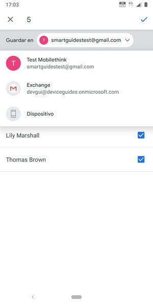 Seleccione su cuenta Google