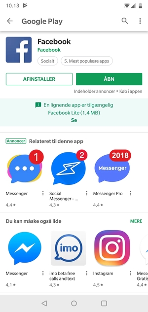 Vælg ÅBN