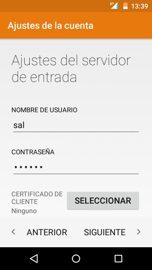 Introduzca Nombre de usuario