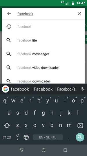 Enter the app name and select Search