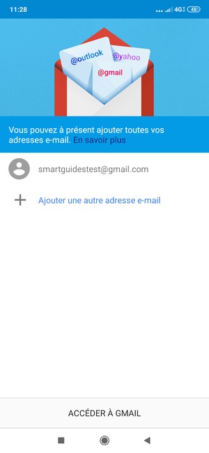 Sélectionnez ACCÉDER À GMAIL